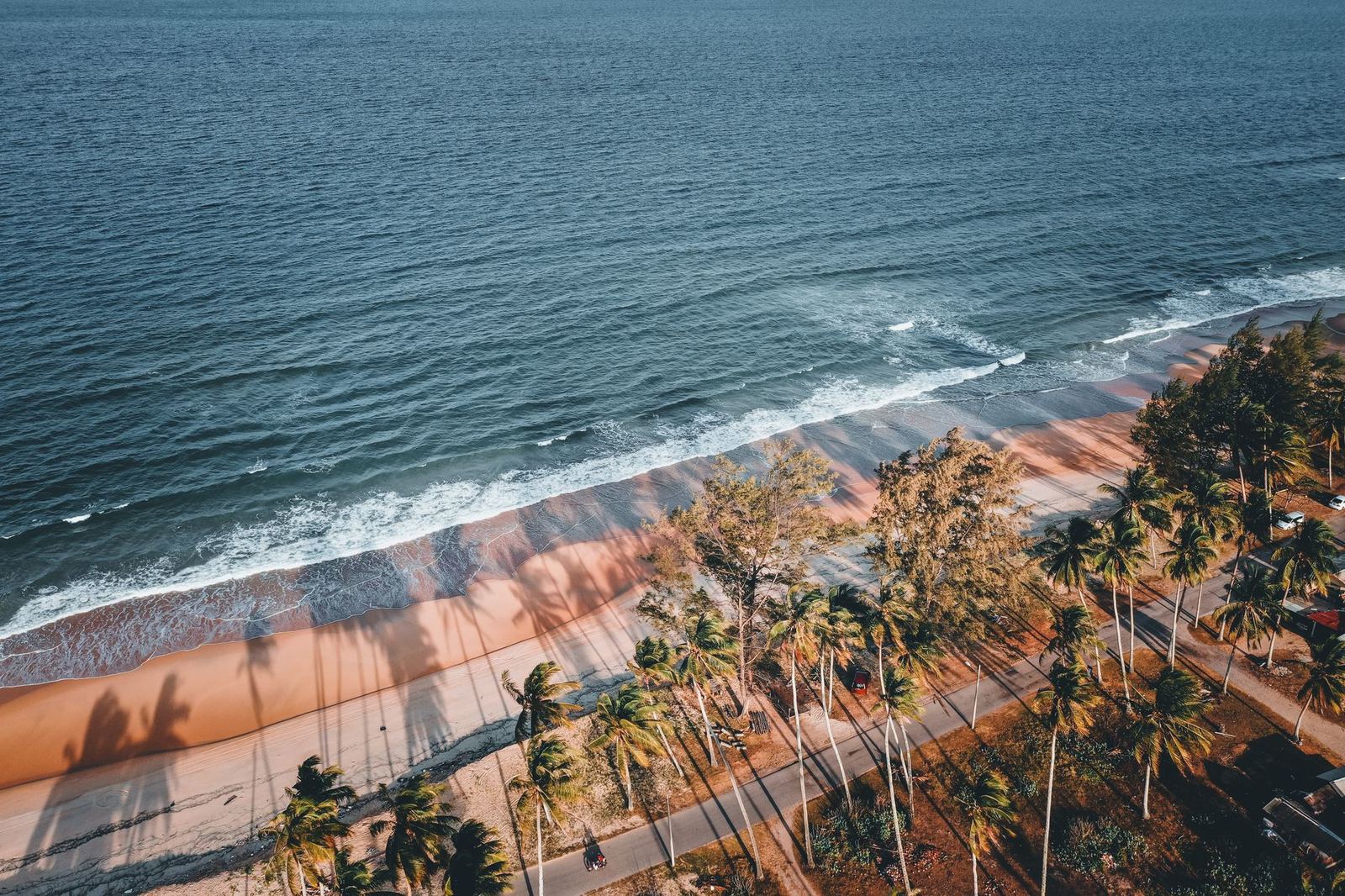 Panambur Beach near the New Mangalore Port with fishing boats at dusk