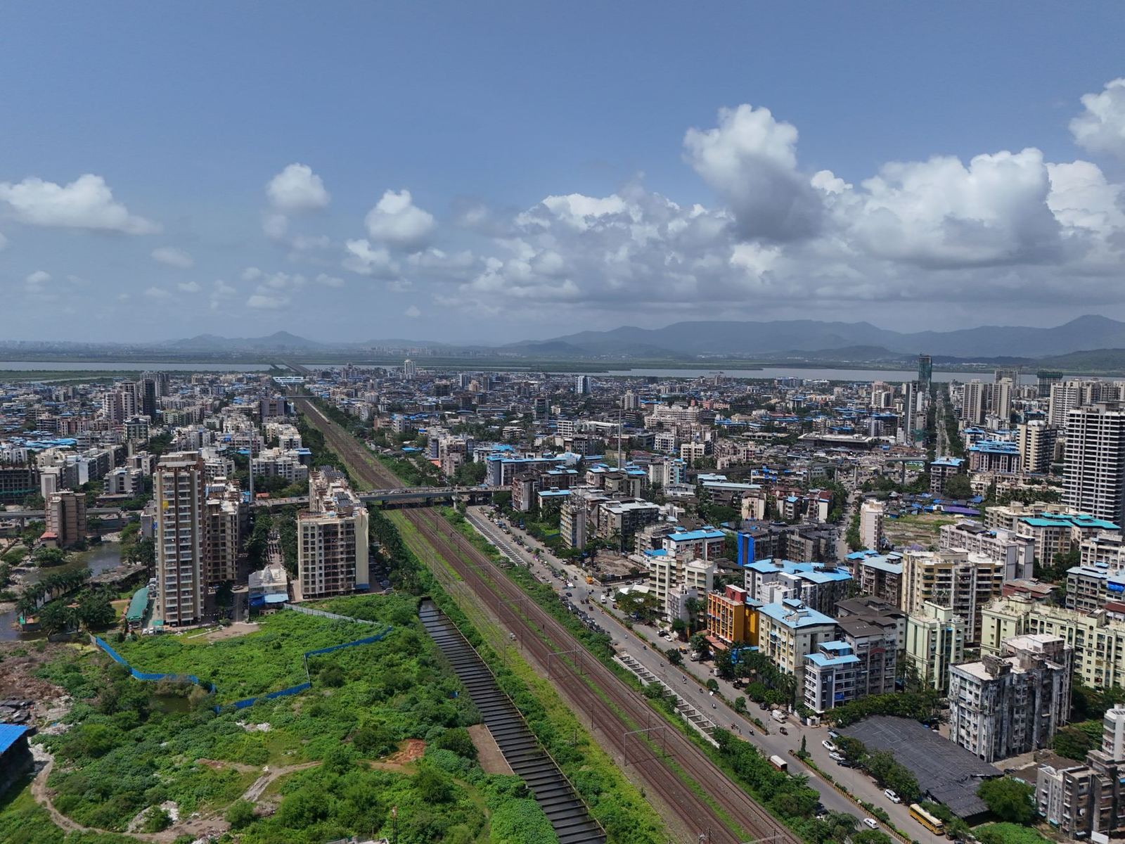 Tapi river and the Surat skyline seen from the riverfront