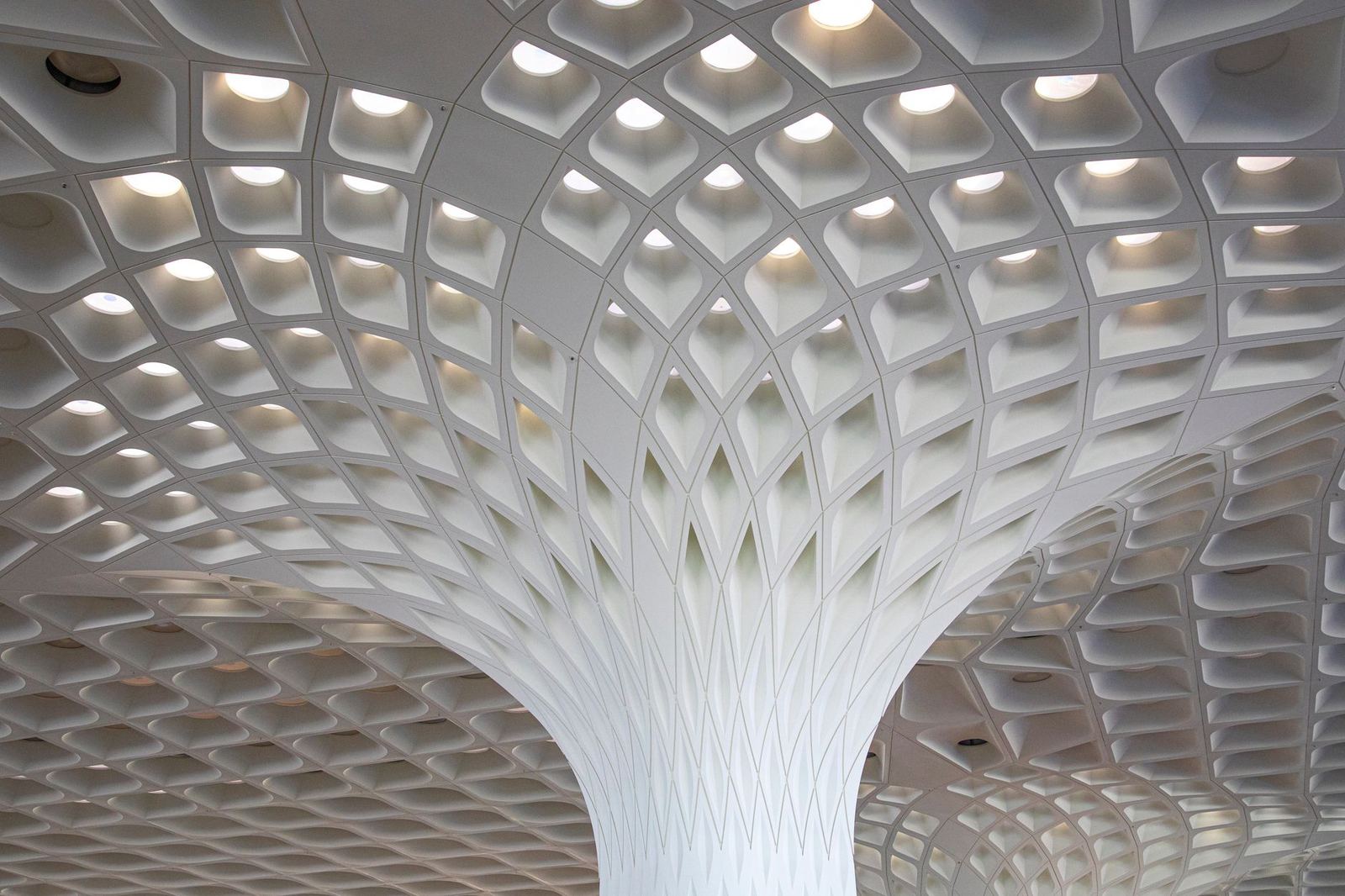 Interior of an airport terminal in India
