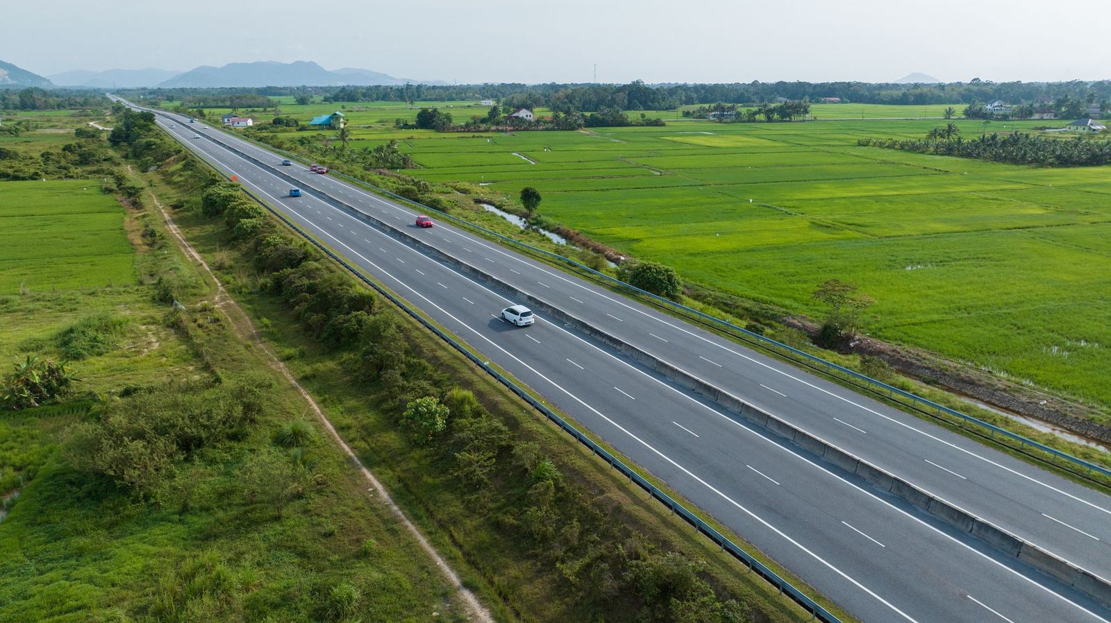 An expressway in India seen from above