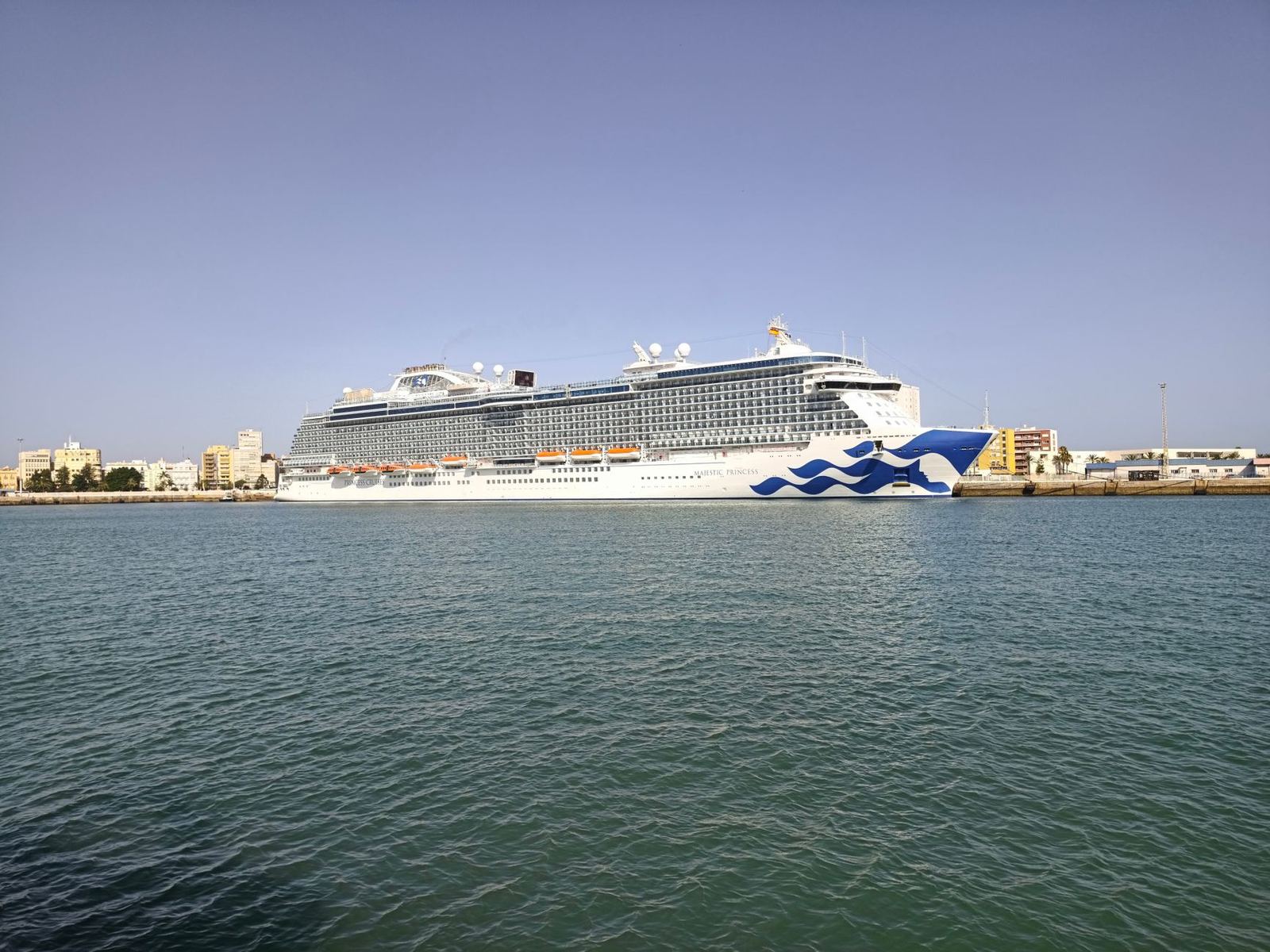 Cruise ship alongside a terminal